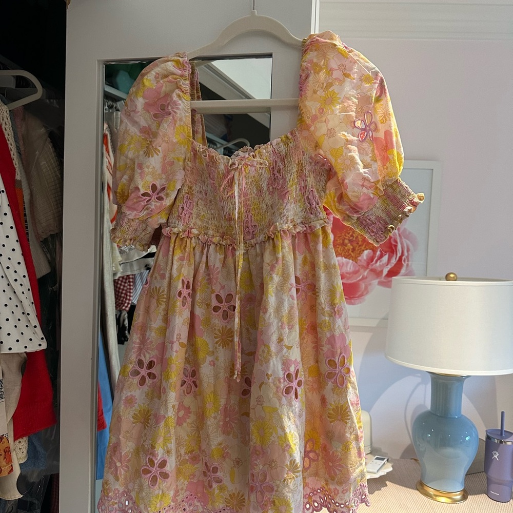 For love and lemons Floral Puff Sleeve Dress